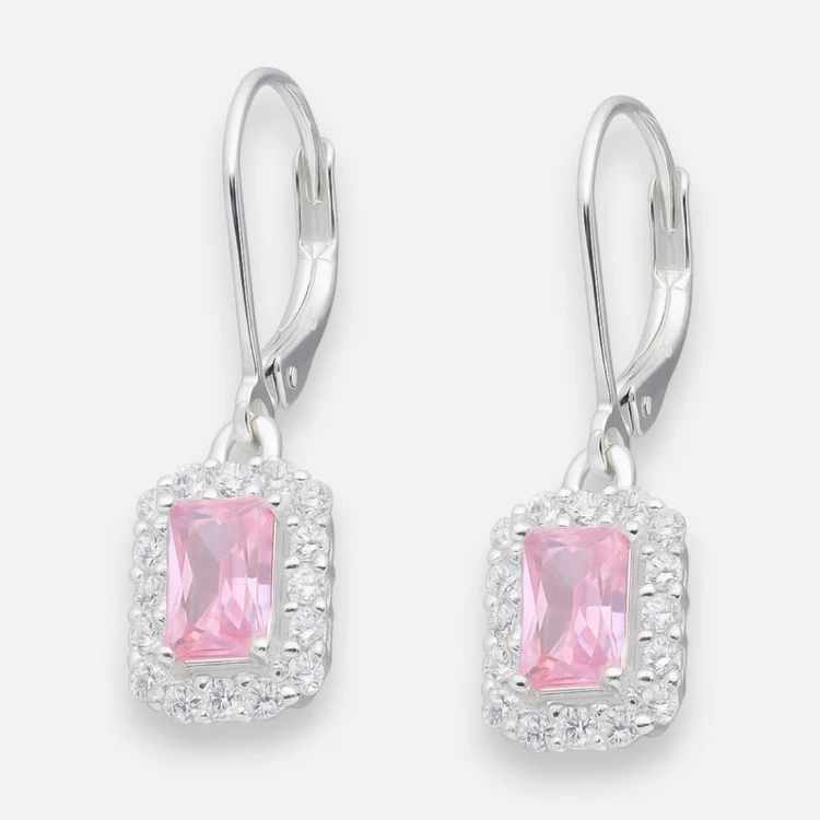 Aro Clip Circón Baguette Rosa Francia